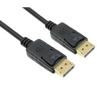 PremiumCord Cable Displayport 2.0 16K M/M 2 m, Enchufe a Enchufe, 80Gbps, Vídeo 16K@60Hz, 8K@120Hz, 4K@144Hz 2160p, HDCP 2.2, Conectores Chapados en Oro, Negro