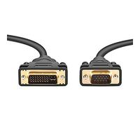PremiumCord Cable DVI-I a VGA de 2 m, Macho a Macho para Dispositivos PC (Analógicos), Color Negro
