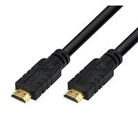 PremiumCord Cable HDMI 2.0 m/M 4K de Alta Velocidad con Amplificador, 18Gbps, Compatible con Vídeo 4K@60Hz, Deep Color, ARC, HDR, Dolby TrueHD, 3X Blindados, Conectores Chapados en Oro, Negro, 15 m