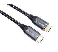 PremiumCord Cable HDMI 2.1 8K Ultra High Speed M/M 48Gbps con Ethernet, Resolución de Vídeo 8K@60Hz, Deep Color, 3D, EDID, ARC, HDR, 3X Blindado, Trenza de Cable Textil, Chapado en Oro, 1,5 m