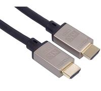 PremiumCord Cable HDMI 2.1 m/M 8K de Ultra Alta Velocidad, 48 Gbps con Ethernet, Compatible con Vídeo 8K@60 Hz, Color Profundo, 3D, EARC, HDR, 3 Conectores Blindados, Chapados en Oro, Metálico, 1 m