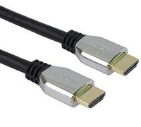 PremiumCord Cable HDMI 2.1 m/M 8K de Ultra Alta Velocidad, 48Gbps con Ethernet, Compatible con Video 8K@60Hz, Color Profundo, 3D, EARC, HDR, 3X Blindados, Conectores Chapados en Oro, Plata, 1 m