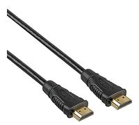 PremiumCord Cable HDMI 4K de Alta Velocidad M/M, 10,2Gbps con Ethernet, Compatible con Vídeo 4K@30Hz, Full HD 1080p, Deep Color, 3D, ARC, HDR, Dolby TrueHD, Conectores Chapados en Oro, Negro, 20 m