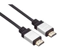 PremiumCord Cable HDMI 4K de Alta Velocidad M/M, 10.2Gbps con Ethernet, Compatible con Vídeo 4K@30Hz, Full HD 1080p, Deep Color, ARC, HDR, Dolby TrueHD, Conectores Chapados en Oro, Negro/Plata, 10 m