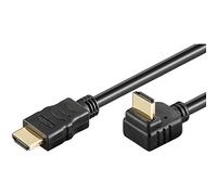 PremiumCord Cable HDMI 4K de Alta Velocidad M/M, 10,2Gbps con Ethernet, Compatible con Vídeo 4K@30Hz, Full HD 1080p, Deep Color, ARC, HDR, Dolby TrueHD, Conectores Chapados en Oro 270°, Negro, 3 m