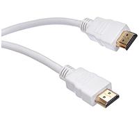 PremiumCord Cable HDMI 4K de Alta Velocidad M/M, 10,2Gbps con Ethernet, Compatible con Vídeo 4K@30Hz, Full HD 1080p, Deep Color, 3D, ARC, HDR, Dolby TrueHD, Conectores Chapados en Oro, Blanco, 1,5 m