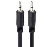 PremiumCord Cable Jack 1m, Jack Plug 3.5mm, Jack Estéreo Macho a Macho, Cable de Conexión de Audio para Auriculares Aux, para TV Celulares MP3 HiFi, Blindado, Color Negro