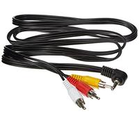 PremiumCord Cable Jack a RCA Vídeo HQ, Longitud 1,5m, Conector Jack de 4 Pines de 3,5mm a 3X Conector RCA, Cable de Conexión de Vídeo, Blindado, Color Negro