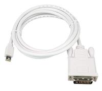 PremiumCord Cable Mini DisplayPort a DVI M/M 1 m, Mini DP, Compatible con Vídeo Full HD 1080p, Dolby TrueHD, Blanco