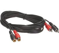 PremiumCord Cable RCA 10m, 2X RCA Conector RCA a 2X RCA Conector RCA, Cable de Extensión de Audio, Audio Estéreo, para TV, Celulares, MP3, HiFi, Color Negro