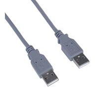 PremiumCord Cable USB 2.0 de Alta Velocidad M/M 2m, A Macho a A Macho, Cable de Conexión USB para HDD Etc., Doble Blindaje, AWG28, Color Gris, Longitud 2m