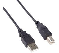 PremiumCord Cable USB 2.0 de Alta Velocidad M/M 5m, A Macho a B Macho, Cable de Conexión USB para Escáneres Etc., Doble Blindaje, AWG28, Color Negro, Longitud 5m