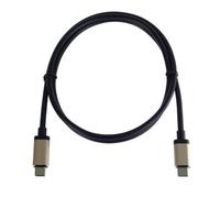 PremiumCord Cable de Conexión USB-C 3.2 Gen 1, Cable de Datos Superspeed hasta 5Gbit/s, Cable de Carga hasta 2A, Potencia 40W, Conector USB 3.2 Generation 1 Tipo C, Color Negro/Dorado, Longitud 1m