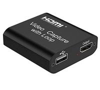PremiumCord Capture/Grabador HDMI para Grabar señales de vídeo y Audio en un Ordenador, resolución 4K @ 30Hz, Full HD @ 30Hz, Plug and Play, Salida HDMI