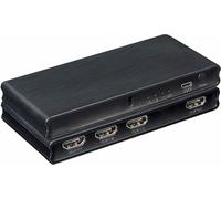 PremiumCord Conmutador 4K HDMI 3:1 con Control Remoto, UHD 4K 2160p 60Hz, Full HD 1080p, 3D, HDCP 2.2, ARC, Alimentación 5V/1A, Plástico, Negro