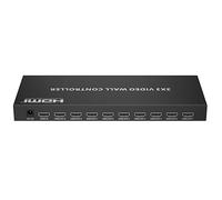 PremiumCord Controlador de Videowall HDMI 1-9, UHD 4K 2160p 60 Hz, Full HD 1080p, 9 Modos de Visualización, HDMI 2.0, HDCP 2.2, RS232, Interruptor DIP, Carcasa Metálica, Color Negro