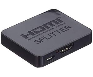 PremiumCord Divisor HDMI 4K, 1-2 Puertos con Fuente de alimentación USB, resolución de vídeo 4 Kx2K 2160p UHD, Full HD 1080p 60Hz, 3D, HDCP, Color Negro