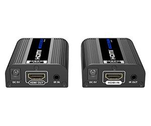 PremiumCord Extensor 4K HDMI 2.0 hasta 60 m a través de cable de conexión Cat6/Cat6a/Cat7, HDMI 2.0, carcasa metálica, compatible con 4K 2160p 60Hz UHD, Full HD 1080p, 3D, Dolby-True HD