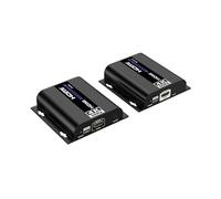 PremiumCord Extensor HDMI 4K hasta 120 m vía LAN, Over IP, Cat5/5E/6, UHD 4K 2160p 60Hz, Full HD 1080p, 4:4:4, HDMI 2.0, HDCP 2.2, Carcasa Robusta de Aluminio