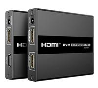 PremiumCord Extensor HDMI de hasta 60 m a través de Cable de conexión Cat6, Cat6a, Cat7 + USB, Puerto HDMI Local, Carcasa de Metal, Compatible con Full HD 1080p 60Hz, sin comprimir, sin latencia