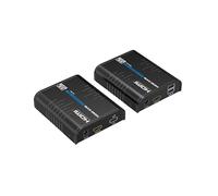 PremiumCord Extensor KVM HDMI 4K con USB 2.0 hasta 120 m por LAN, Over IP, Cat5/5E/6, UHD 4K 2160p 60 Hz, Full HD 1080p, 4:4:4, HDMI 2.0, HDCP 2.2, Carcasa Robusta de Aluminio