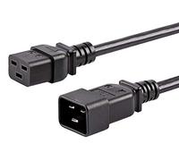 PremiumCord Fuente de Alimentación 230V 3m, Cable Alargador IEC 320, Enchufe, IEC 320 C19 A C20, Cable de Alimentación 230V 16A, Color Negro