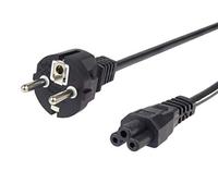 PremiumCord Mickey Mouse 230V 2m, Cable de Alimentación con Contacto de Tierra A Enchufe C5, IEC 320, Cable de Alimentación para PC de 3 Pines, Negro