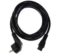 PremiumCord Mickey Mouse 230V 3m, Cable de Alimentación Con Contacto de Tierra En Ángulo A Toma C5, IEC 320, Cable de Alimentación Para PC de 3 Pines, Color Negro