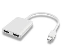 PremiumCord MST - Adaptador Mini DisplayPort 1.2 a 2 x HDMI 2.0, Extension + Mirror + 2 Pantallas variadas, vídeo 4K @ 30Hz 2160p, Full HD 1080p 60Hz, Color Blanco