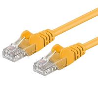 PremiumCord Patch Cable Cat 5e UTP, 1Gbit/s, Cable Ethernet, LAN, Conectores RJ45, Flexible y Robusto, AWG 26/7, Conductores 100% CU, Amarillo, 1,5 m