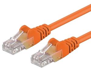 PremiumCord Patch Cable Cat 5e UTP, 1Gbit/s, Cable Ethernet, LAN, Conectores RJ45, Flexible y Robusto, AWG 26/7, Conductores 100% CU, Naranja, 0,2 m