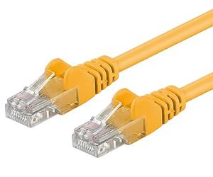 PremiumCord Patch Cable Cat 5e UTP, 1Gbit/s, Cable Ethernet, LAN, Conectores RJ45, Flexible y Robusto, AWG 26/7, Conductores 100% CU, Amarillo, 0,5 m