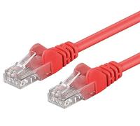 PremiumCord Patch Cable Cat 6 UTP, 1Gbit/s, Cable Ethernet, LAN, Conectores RJ45, Flexible y Robusto, AWG 26/7, Conductores 100% CU, Rojo, 3 m