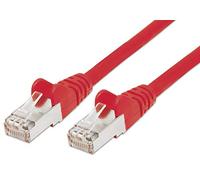 PremiumCord Patch Cable Cat 6a S/FTP, 10Gbit/s, Cable Ethernet, LAN, Conectores RJ45, Flexible y Robusto, AWG 26/7, Conductores 100% CU, Rojo, 0,2 m