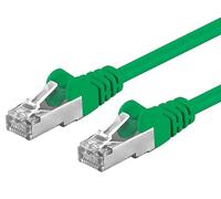 PremiumCord Patch Cable Cat 6a S/FTP, 10Gbit/s, Cable Ethernet, LAN, Conectores RJ45, Flexible y Robusto, AWG 26/7, Conductores 100% CU, Verde, 3 m