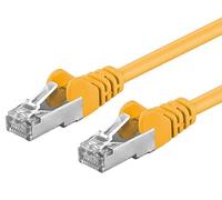 PremiumCord Patch Cable CAT 6a S/FTP, 10Gbit/s, Cable Ethernet, LAN, Conectores RJ45, Flexible y Robusto, AWG 26/7, Conductores 100% CU, Amarillo, 1 m