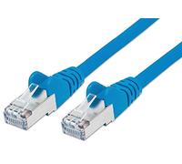 PremiumCord Patch Cable Cat 6a S/FTP, 10Gbit/s, Cable Ethernet, LAN, Conectores RJ45, Flexible y Robusto, AWG 26/7, Conductores 100% CU, Azul, 0,2 m