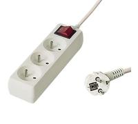 PremiumCord PP3K-03 base múltiple 3 m 3 salidas AC Blanco - Bases múltiples (3 m, 3 salidas AC, Tipo E / F, Blanco, 250 V, 10 A)