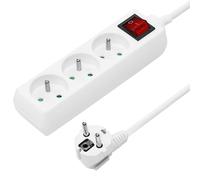 PremiumCord PP3K-05 base múltiple 5 m 3 salidas AC Blanco - Bases múltiples (5 m, 3 salidas AC, Tipo E / F, Blanco, 250 V, Blanco)