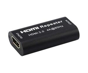 PremiumCord Repetidor 4K HDMI hasta 40 m, HDMI 2.0, Carcasa de Metal, Resolución de Vídeo UHD 4K 2160p @ 60Hz, Full HD 1080p, 3D, HDCP, Color Negro
