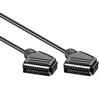 PremiumCord Scart-Scart M/M Cable (21-pin), Male Connector/Male Connector, Negro, 1m