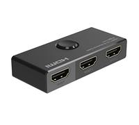 PremiumCord Switch HDMI 2.0, Ultra HD 4K 2160p 60Hz, Full HD 1080p, 3D, 4:4:4 Bidireccional 2-1 o 1-2, HDCP 2.2, Carcasa de Plástico, Color Negro