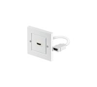 PremiumCord Toma de pared HDMI Hembra a HDMI Hembra Longitud del cable 17 cm Conectores chapados en oro Blanco -