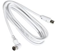 PremiumCord TV M/F 90, 75 Ohm, 2m - Cable coaxial (75 Ohm, 2m, IEC, IEC, 2 m, Macho/Hembra, Blanco, 75 Ω)