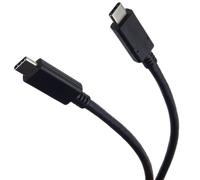 PremiumCord Cable de conexión USB-C 3.2 Gen 2 x 2, 2 m, cable de datos SuperSpeed hasta 20 Gbit/S, carga rápida hasta 5 A, USB 3.2 generación 2 x 2 conectores tipo C, color negro, longitud 2 m