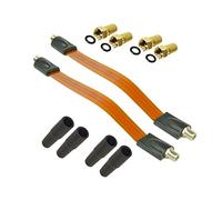 PremiumX 2X Cable pasaventanas SAT entrada de la ventana de cable satelital + 4 ojales de goma Cable plano - Conjunto de ventanas y puertas ultra extra plano pasacables