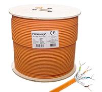 PremiumX 500m CAT 7 Cable de red Simplex LAN, cable Ethernet de datos S/FTP PiMF PoE Eca Cat7