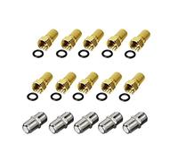 PremiumX Conector F SAT para cable de antena coaxial con conector F 10x F-conector de 7,5 mm 5x conector F