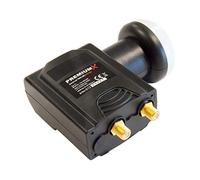 PremiumX Deluxe Twin LNB - Convertidor de señal para 2 usuarios con recepción satelital Digital en HD, UHD y 4K. Soporta DVB-S2 y oscilador de Referencia PLL para el máximo Rendimiento