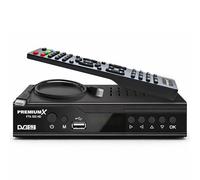 PremiumX FTA 522 HD - Receptor de satélite digital DVB-S2, apto para unicable, HDMI y euroconector, 2 reproductores multimedia USB, 12 V FullHD, emisores alemanes preinstalados